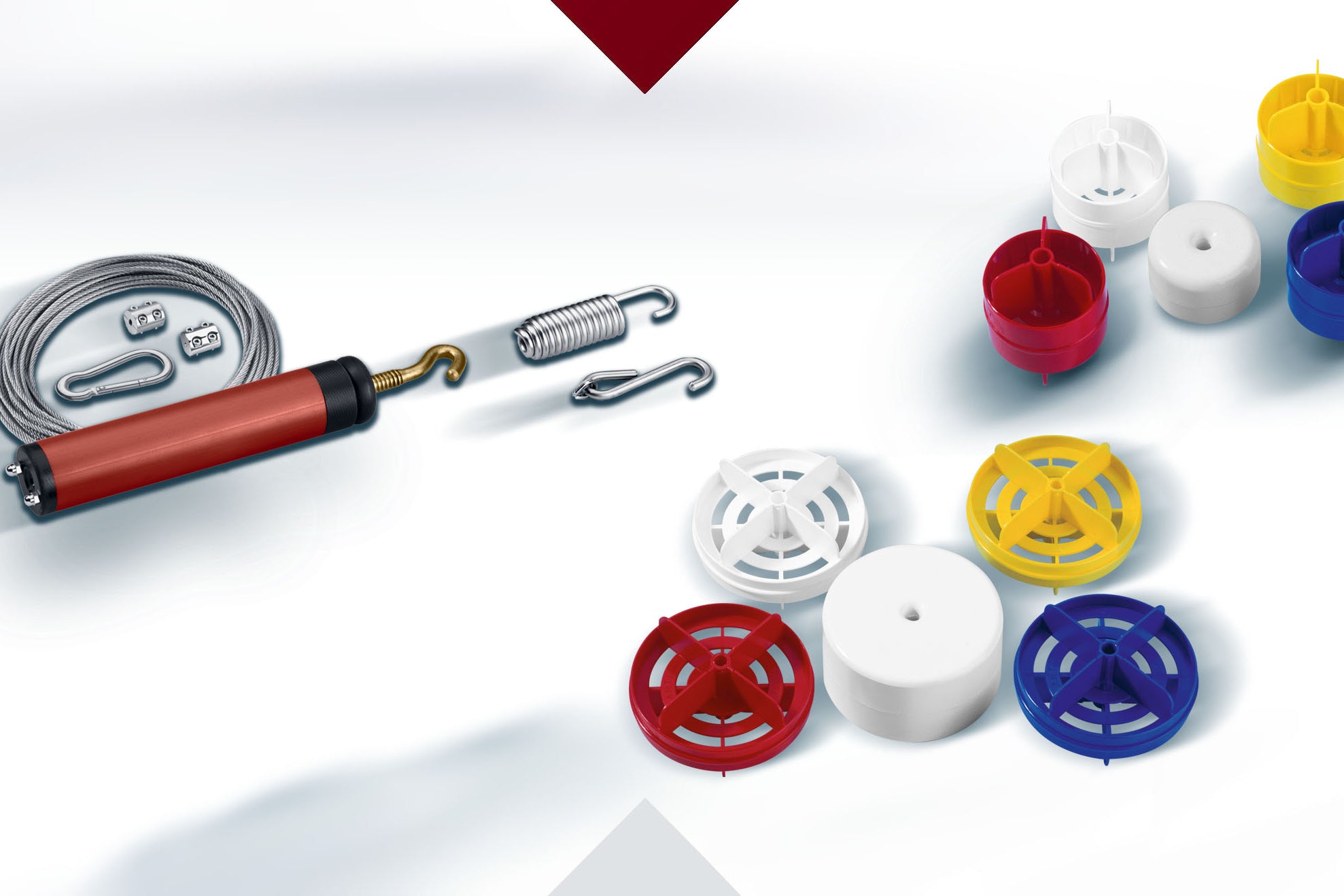 Zubehör zu Wettkampfleinen, Abgrenzungsleinen, Kompaktleinen zu HSB-Weibel Schwimmleinen