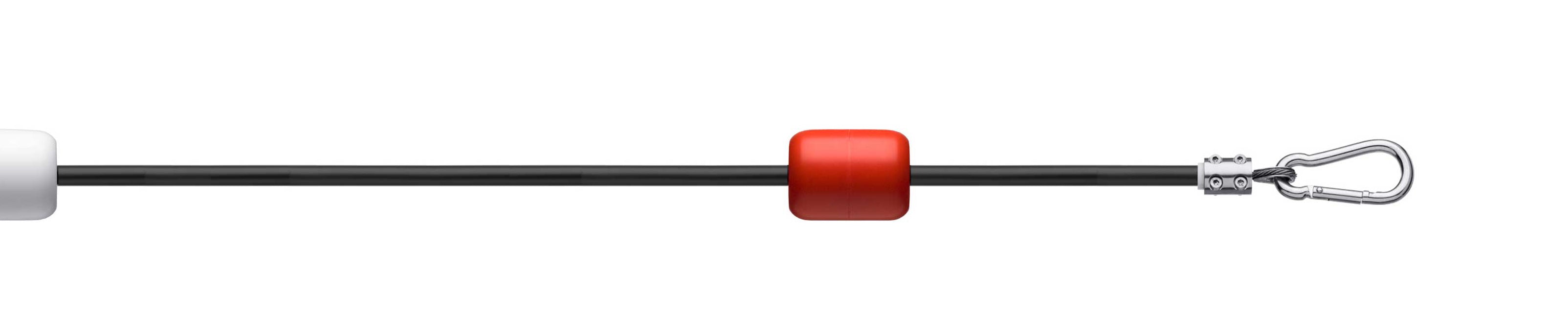 abgrenzungsleine, 2 kugeln pro meter, karabiner-haken