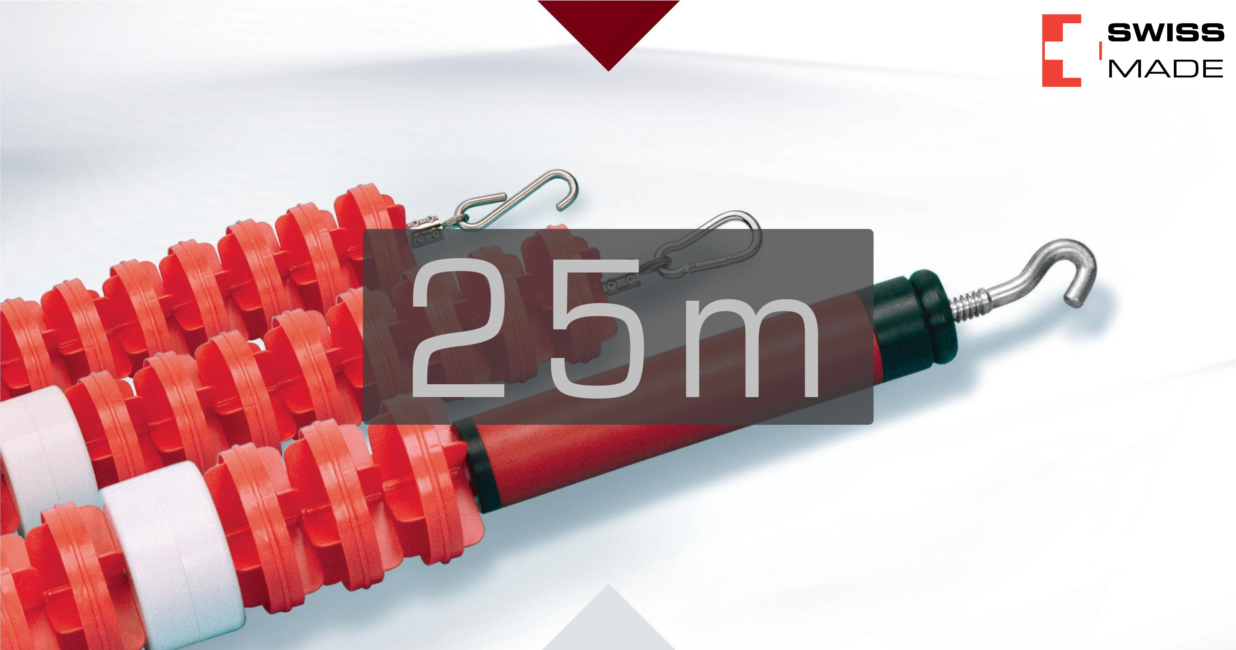 Wettkampfleine 25 Meter, für Schwimmsport, FINA konform