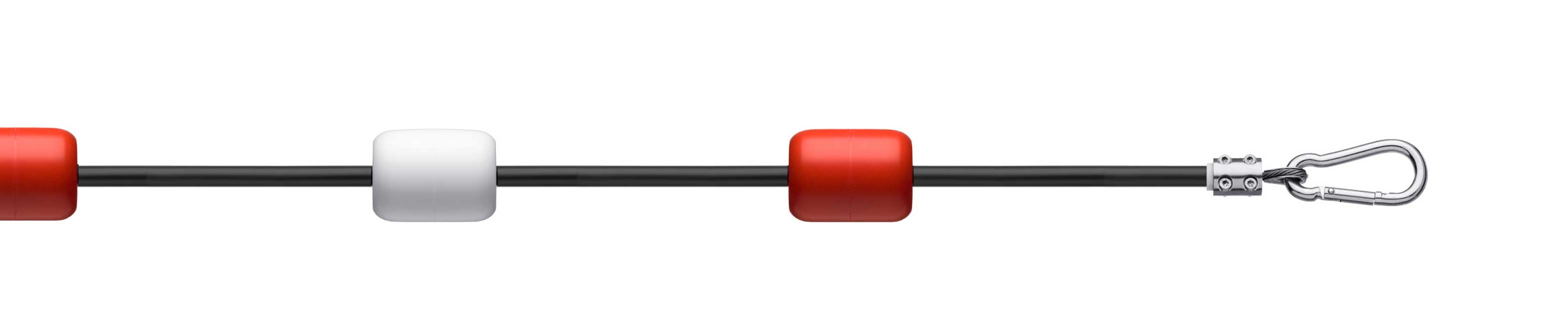 abgrenzungsleine, 6 kugeln pro meter, karabiner-haken